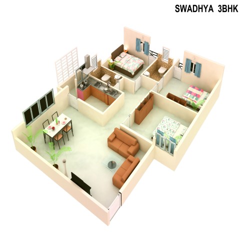 Dreamz-Swadhya-3BHK-Design